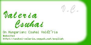 valeria csuhai business card